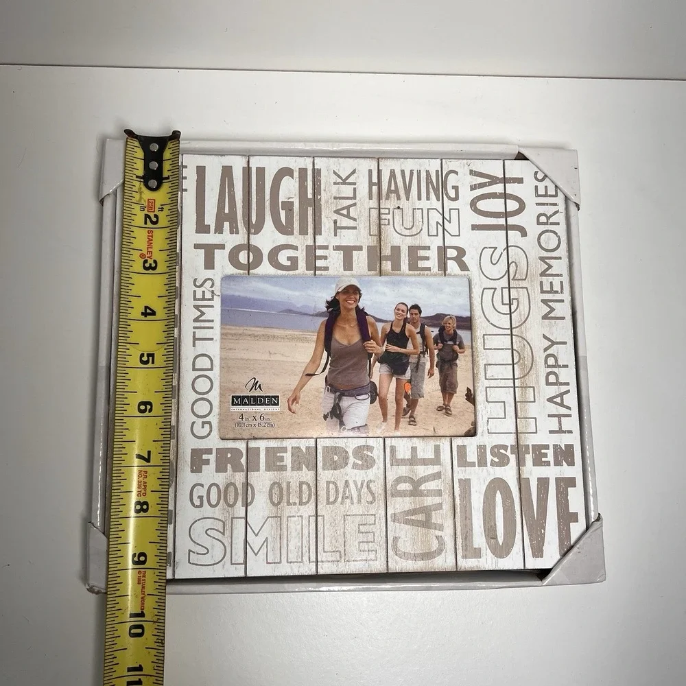 3/$25‎ Sale! Malden 4x6 Picture Frame New White Distressed Friend Memories Theme